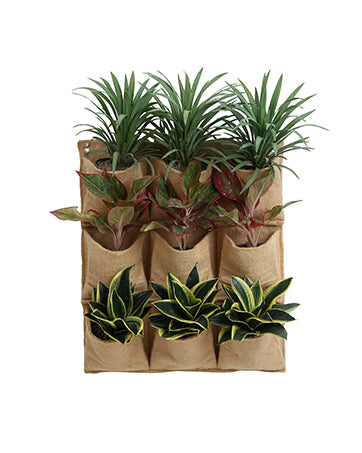 jute gardens 9 pocket vertical living wall