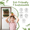 Jute Gardens 3-Pocket Horizontal Vertical Living Wall Planter – Indoor/Outdoor Eco-Friendly Hanging Garden